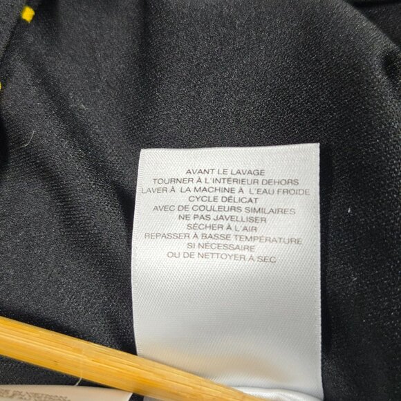 Anne Klein 16 Wrap Style Midi Maxi Dress Yellow Black Abstract Print Elegant - Picture 9 of 14